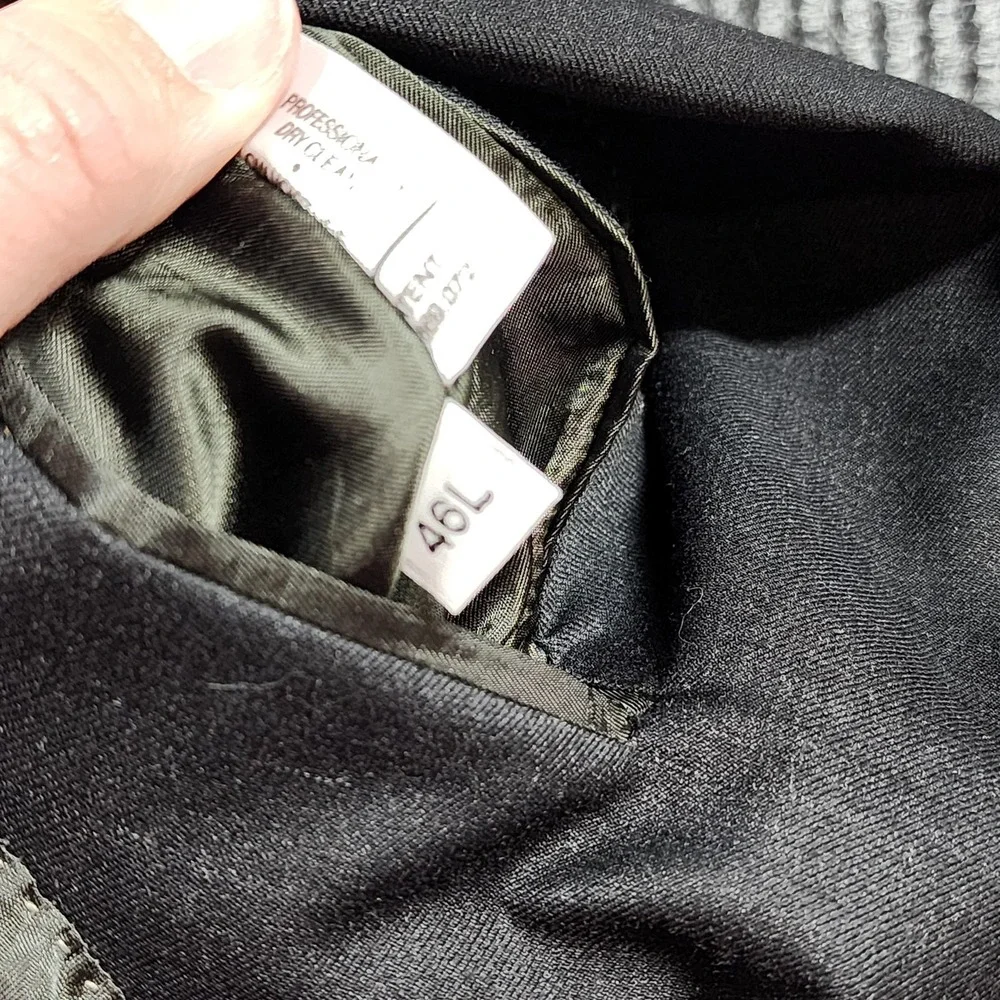 Hart Schaffner Marx Blazer Mens 46L Gray Wool Two Button USA‎ Union Made